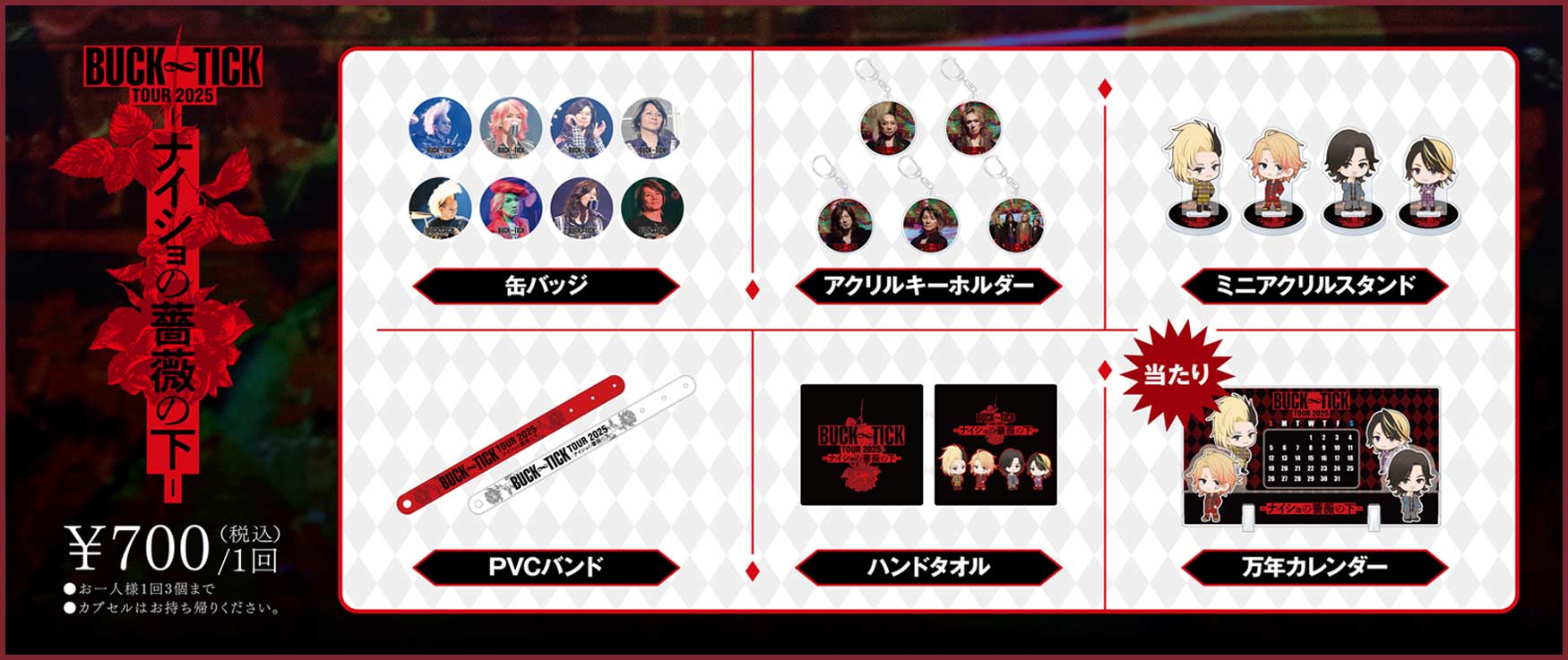 BUCK∞TICK TOUR 2025 -ナイショの薔薇の下-｜BUCK∞TICK オフィシャル